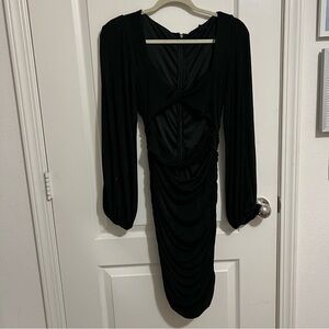 Chic Black Long Sleeve Dress